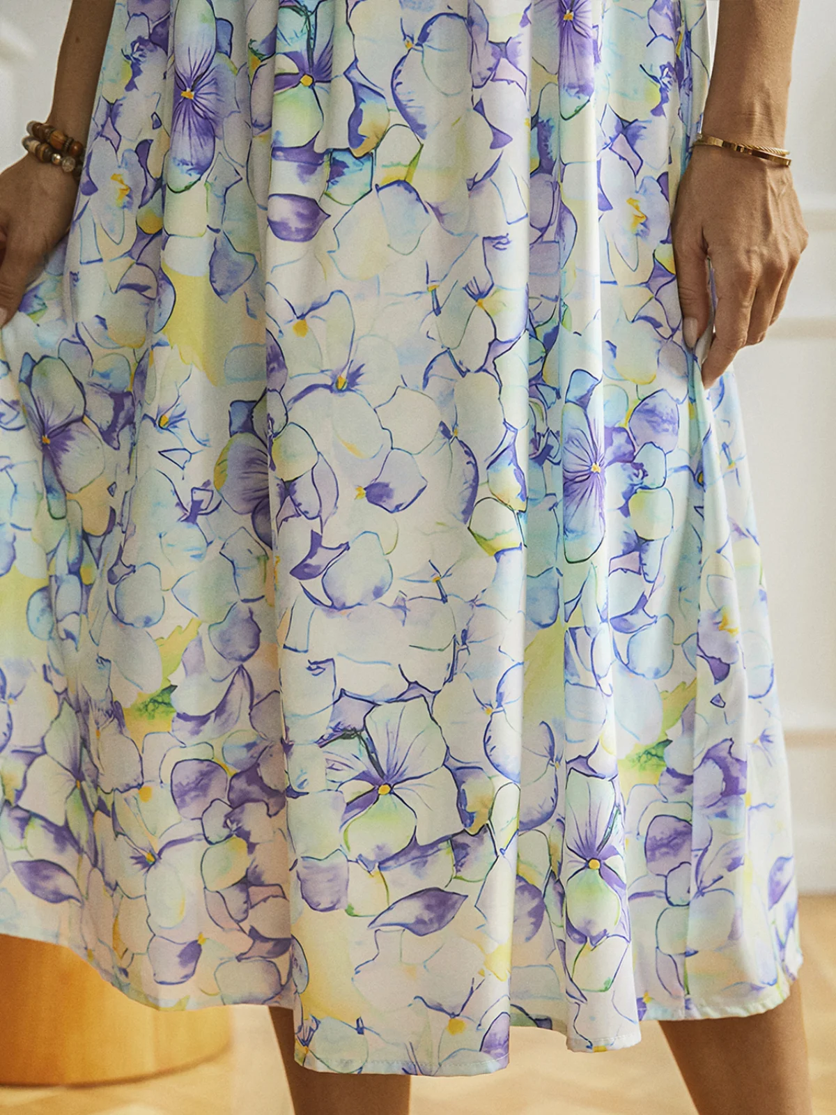 Floral Short Sleeve Woven Dress