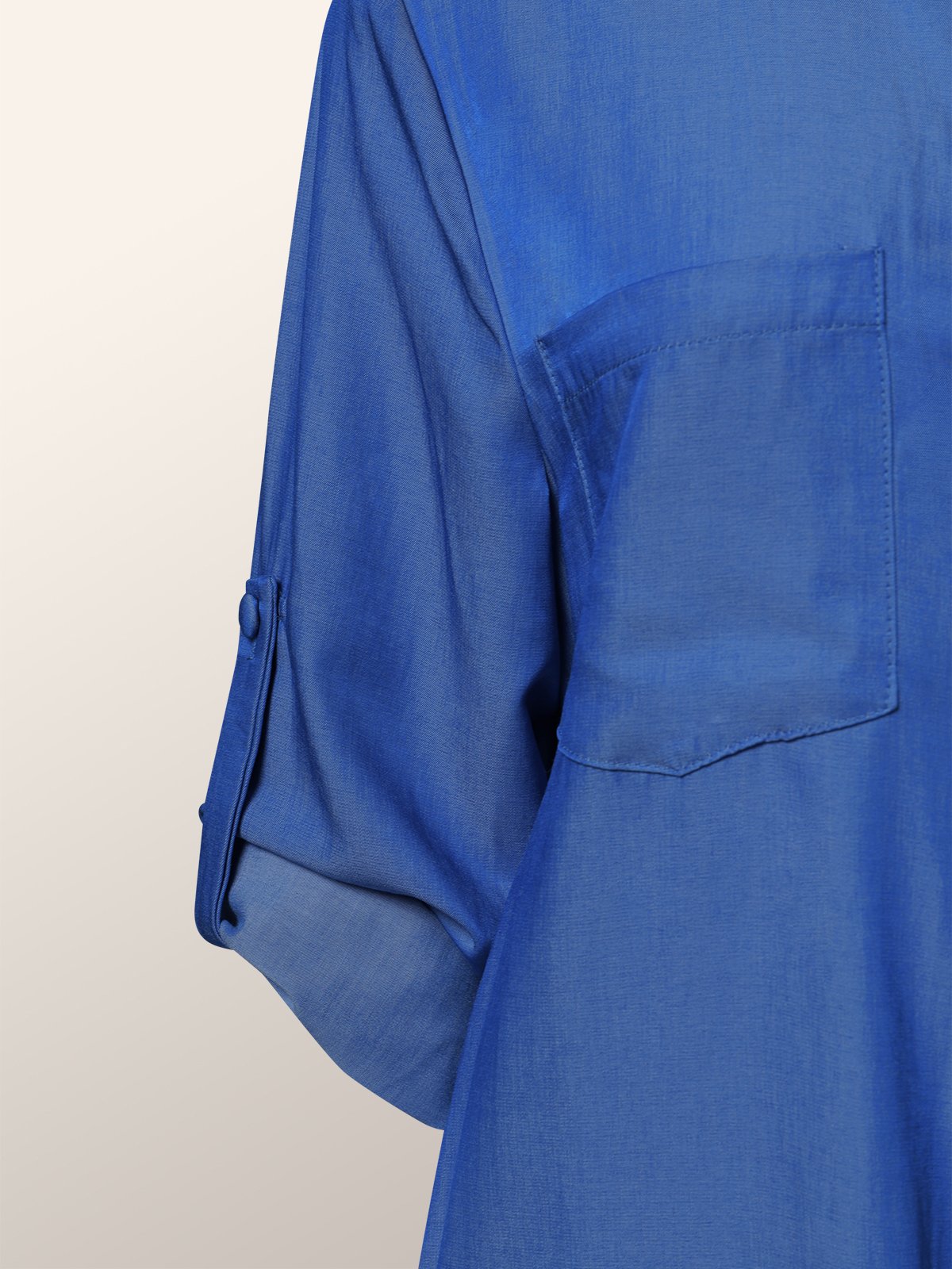 Casual Shirt Collar Loose Plain Maxi Dress