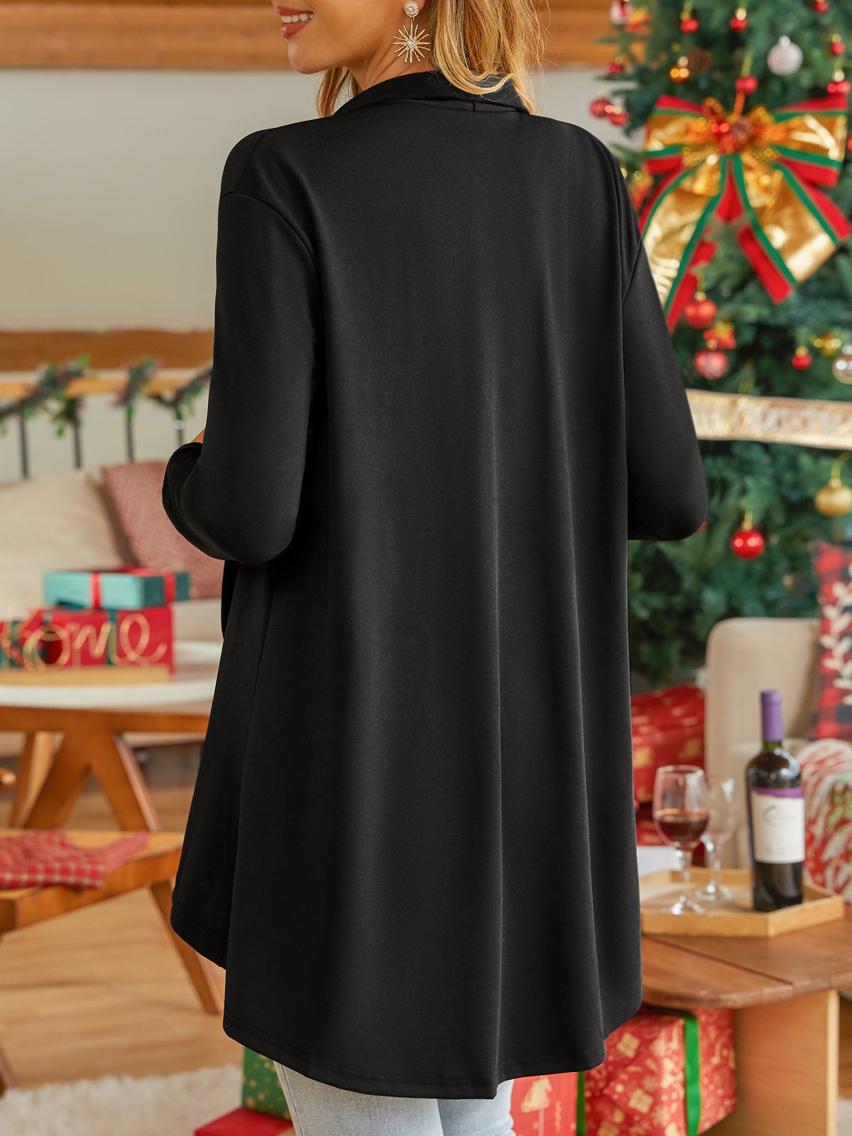 Women's Plain Regular Loose Coat