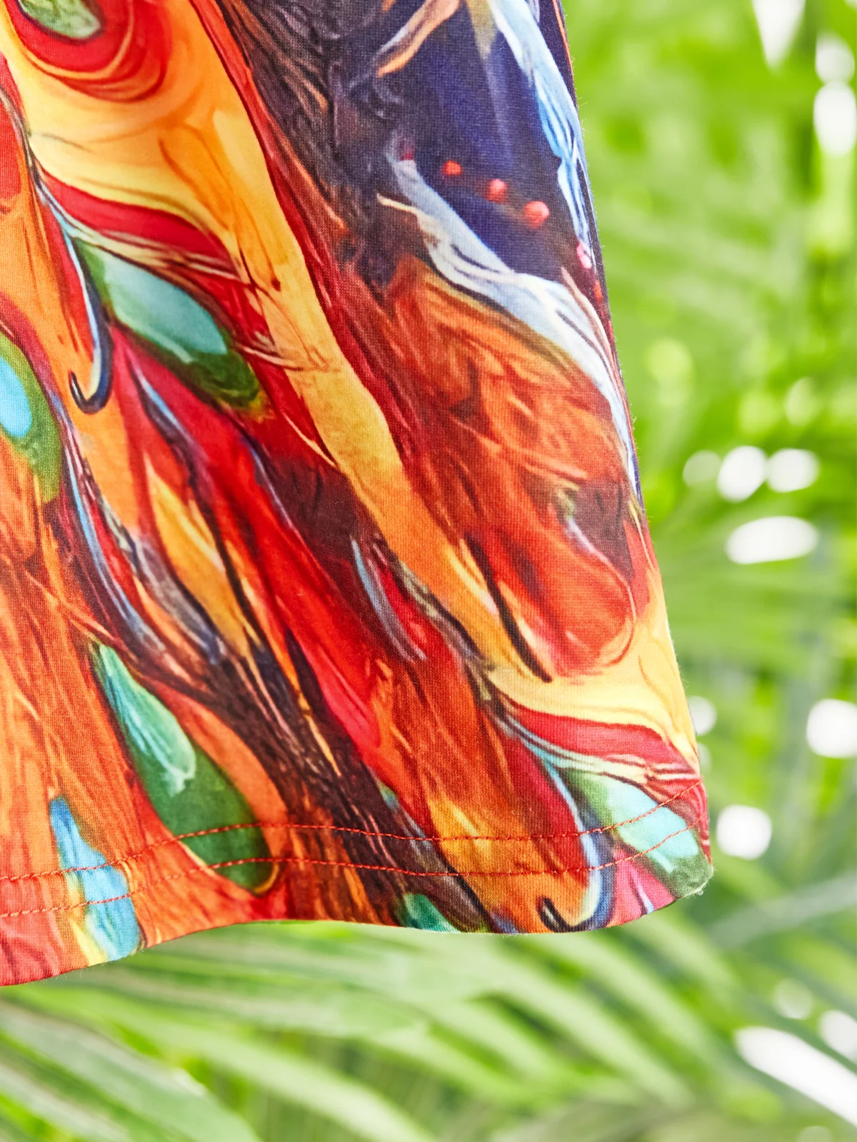 Women Knee Length Short Sleeve Printed floral Jersey V Neck Casual Dress