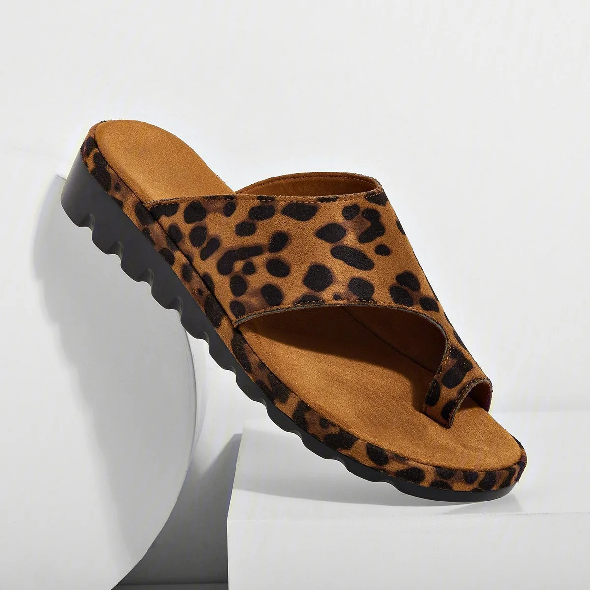 Women Casual Low Heel Open Toe Casual Sliver Sandals