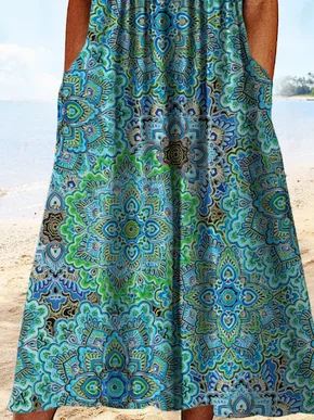 Boho Casual Short Sleeve Dress