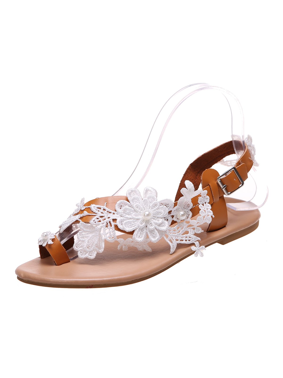Women's Lace Romantic Flower Decorative Summer Wedding Sandals