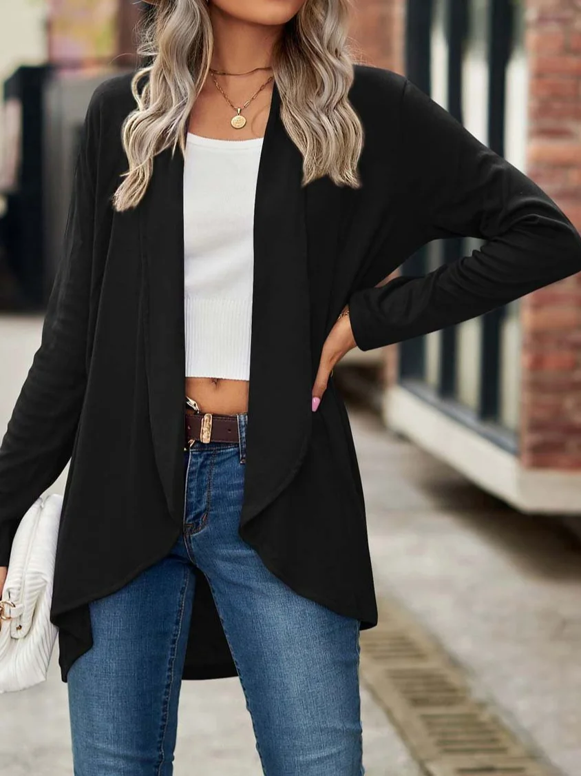 Women's Plain Regular Loose Coat