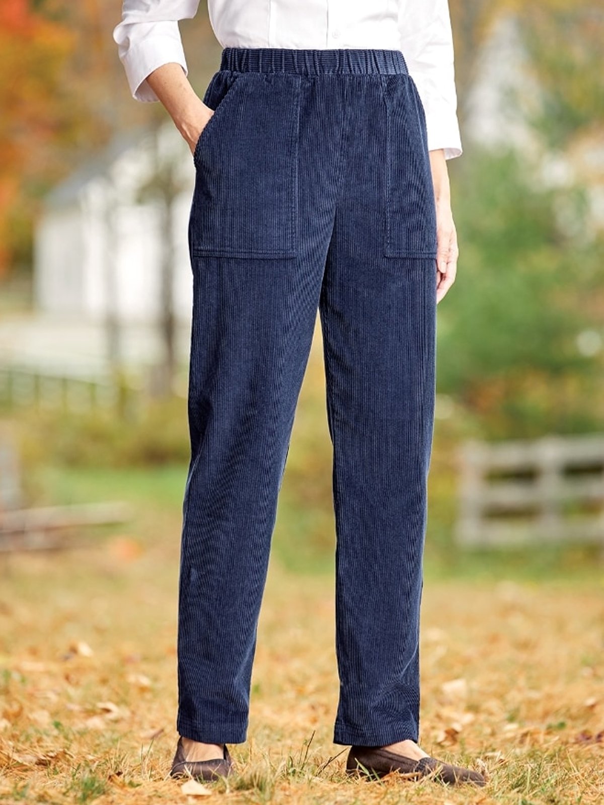 Wide-Wale Corduroy Pull-On Pants