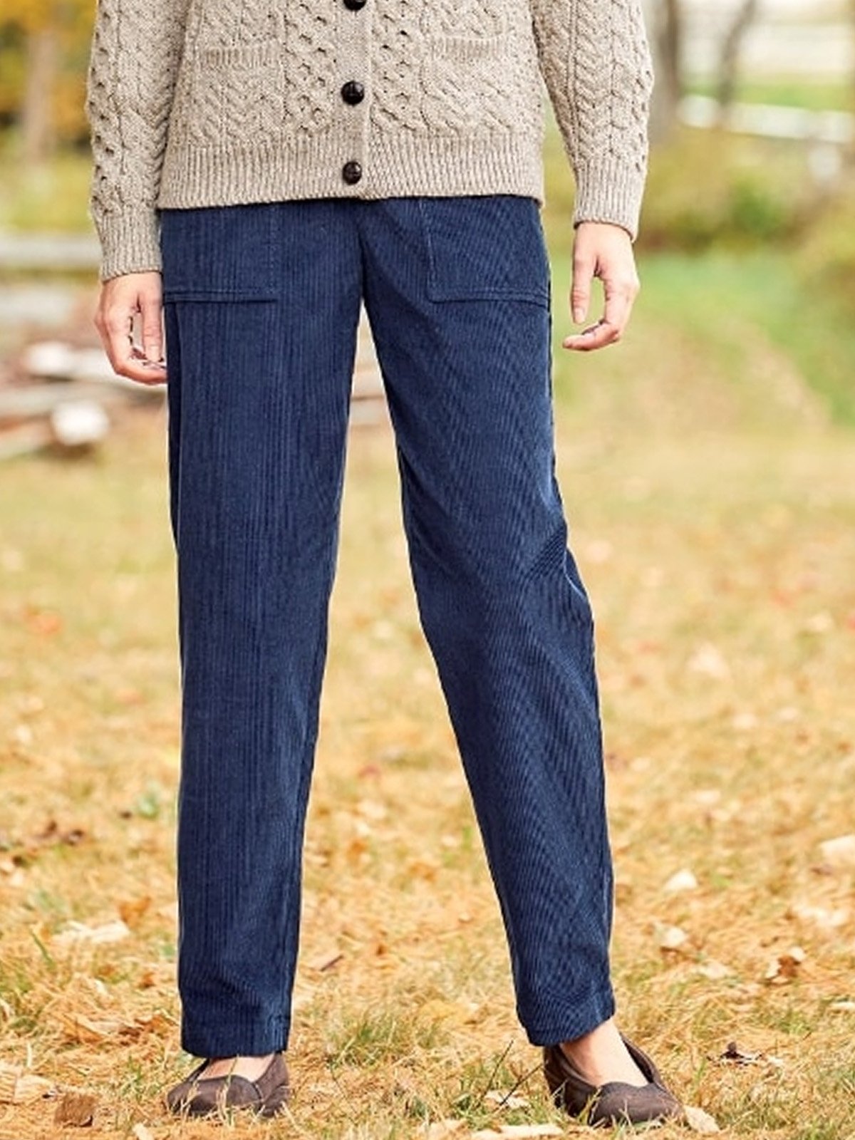 Wide-Wale Corduroy Pull-On Pants