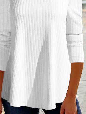 Loose Long Sleeve Plain Tunic T-Shirt