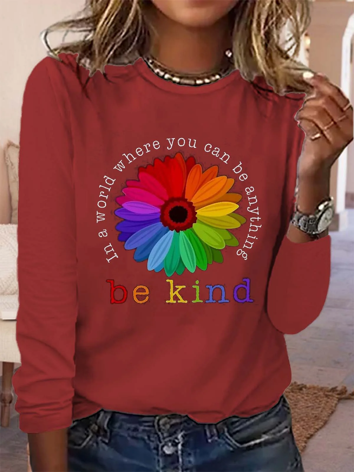 Sunflower Crew Neck Loose T-Shirt