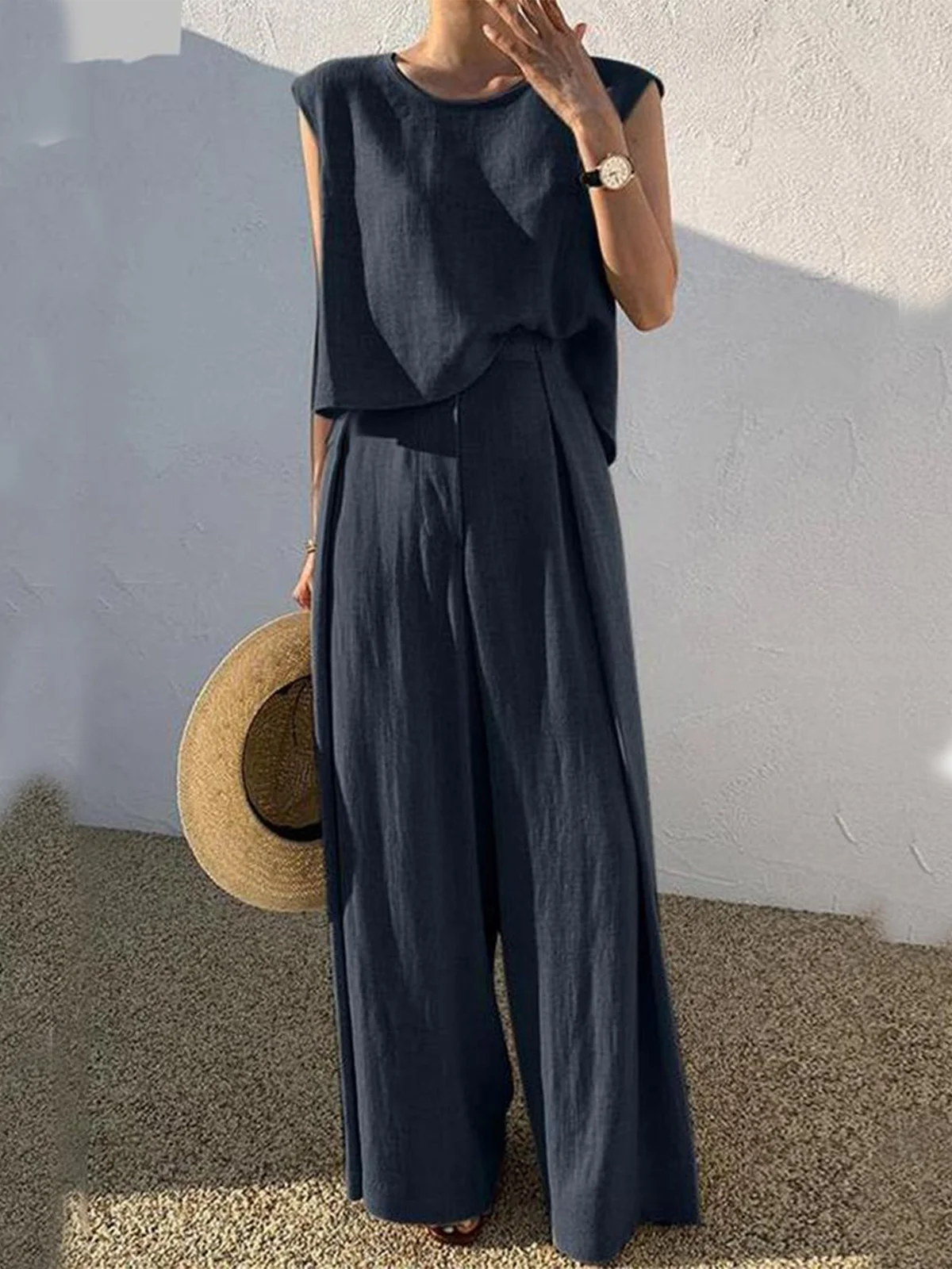 Cotton Casual Loose Two-Piece Set