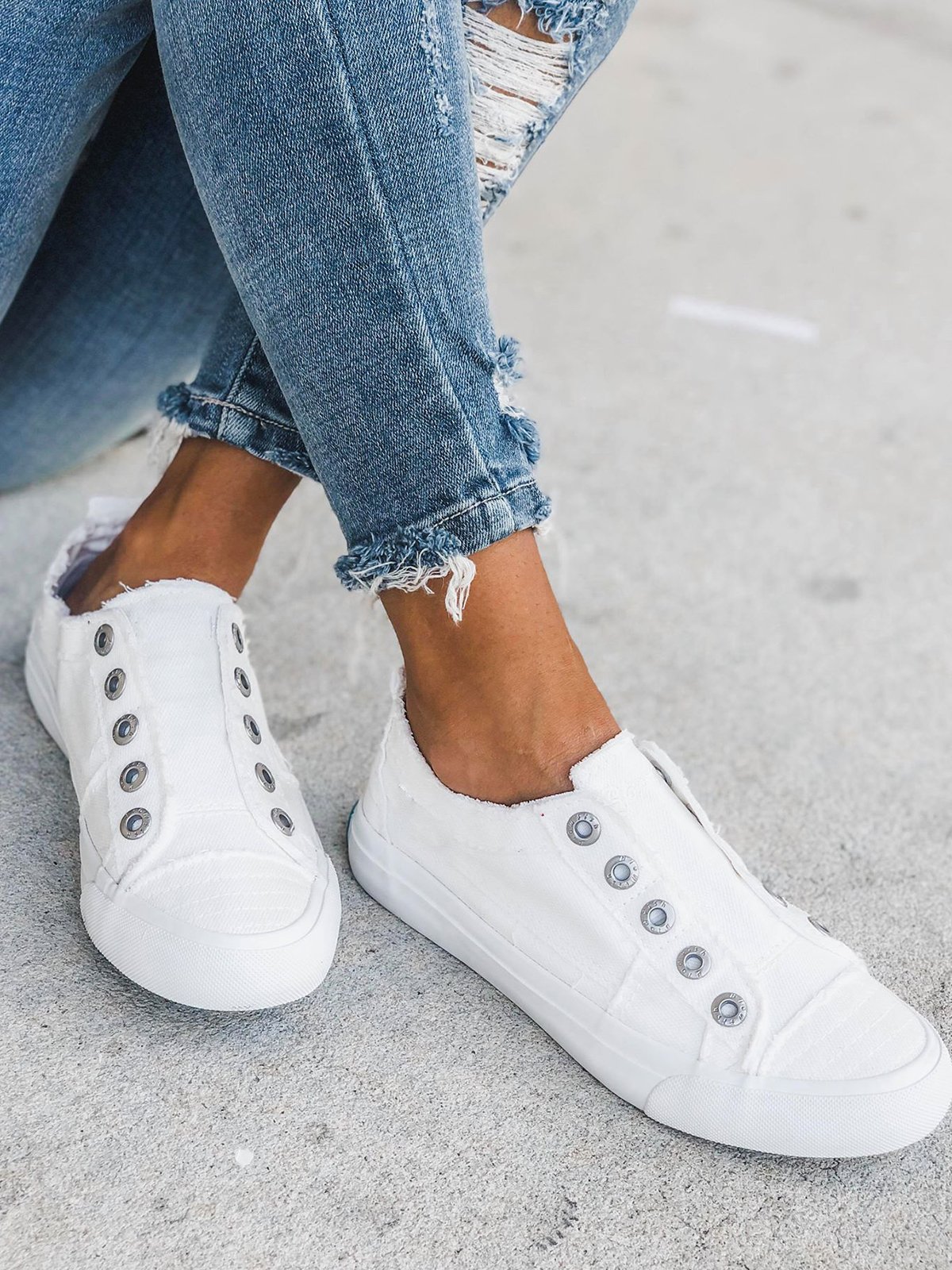 Women's Casual Slip On Canvas Shoes