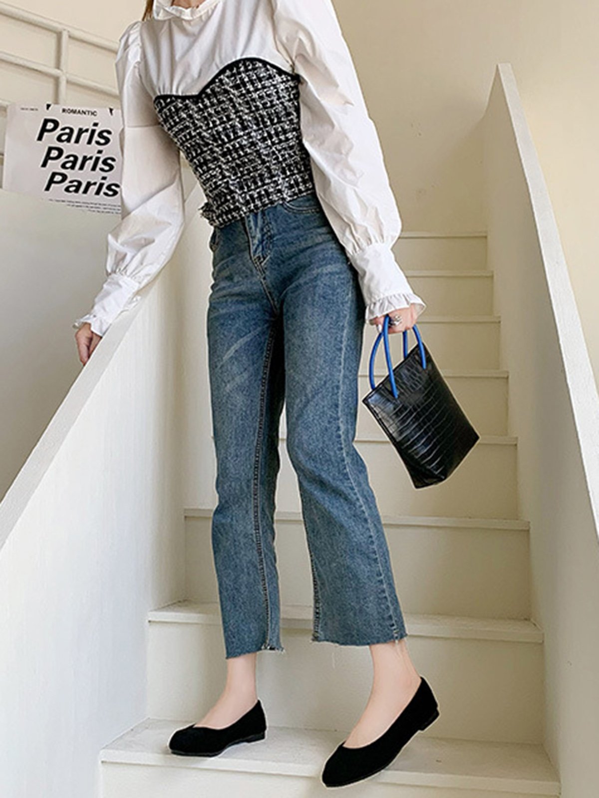 Plain All Season Simple Daily Velvet Flat Heel Round Toe Pu Slip On Shallow Shoes for Women