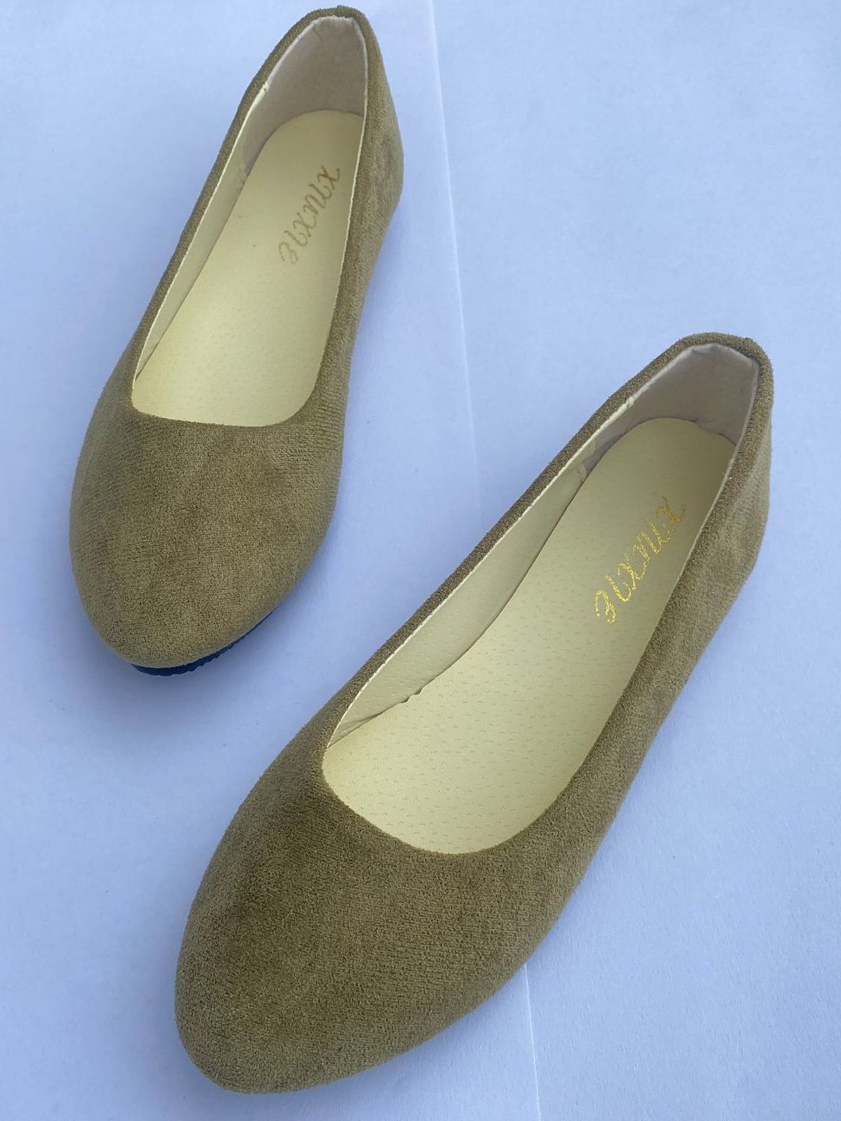Plain All Season Simple Daily Velvet Flat Heel Round Toe Pu Slip On Shallow Shoes for Women