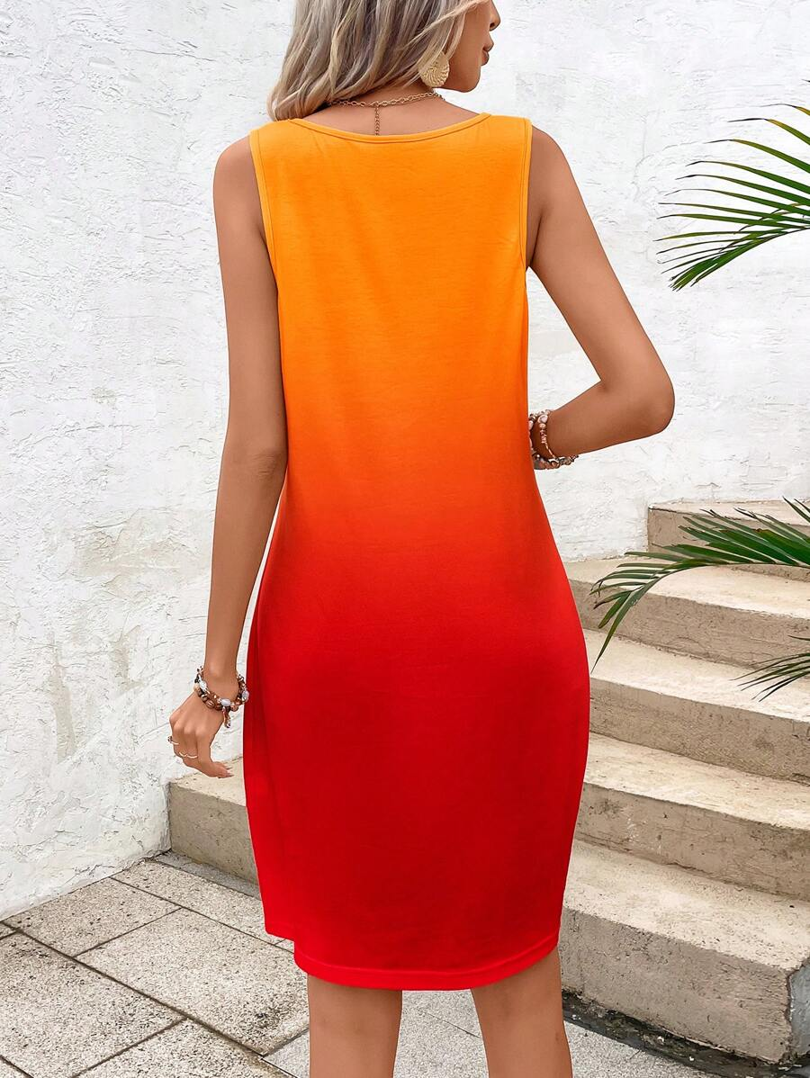 Ombre Loose Vacation Dress