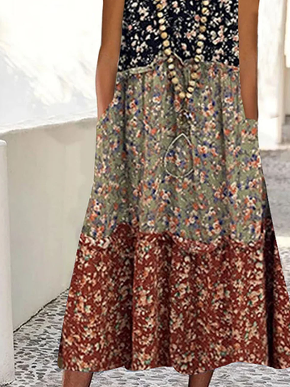 Women's Casual Dress Summer Loose Casual Floral Pritned Dress