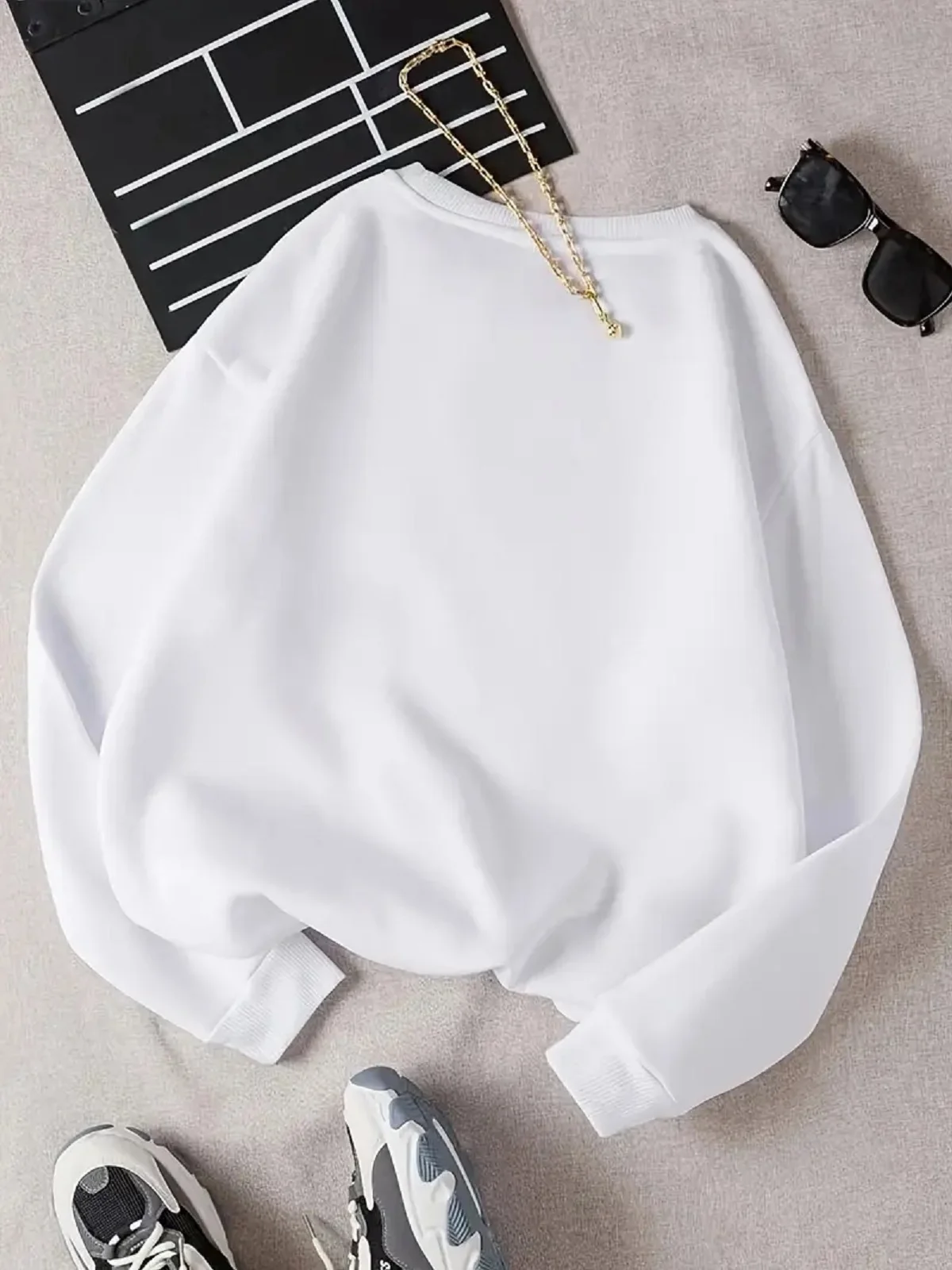 Casual Crew Neck Dragonfly Print Sweatshirt