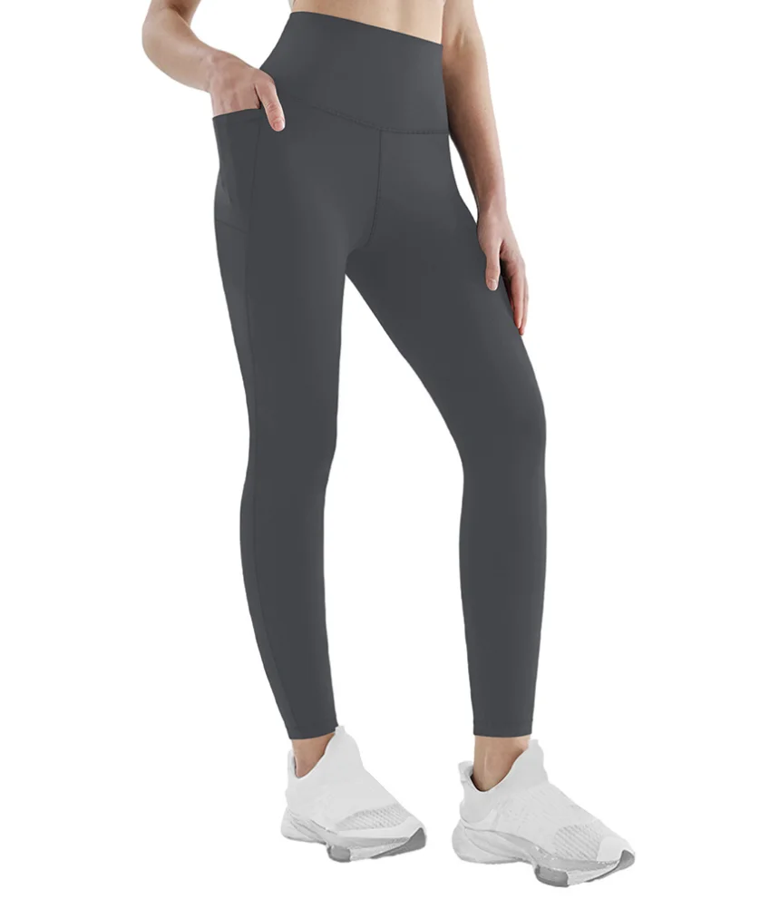 Casual Plain Pocket Stitching Ankle Pants Leggings