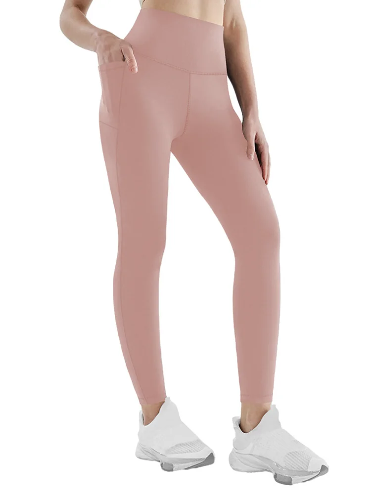 Casual Plain Pocket Stitching Ankle Pants Leggings