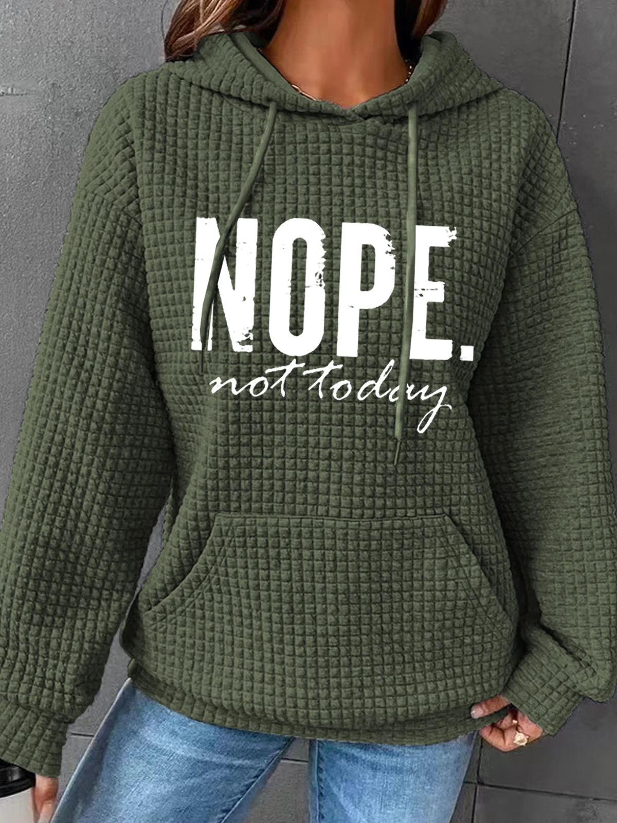 Casual Hoodie Text Letters Hoodie