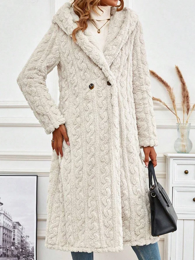 Women's Plain Fleece Loose Teddy Jacket