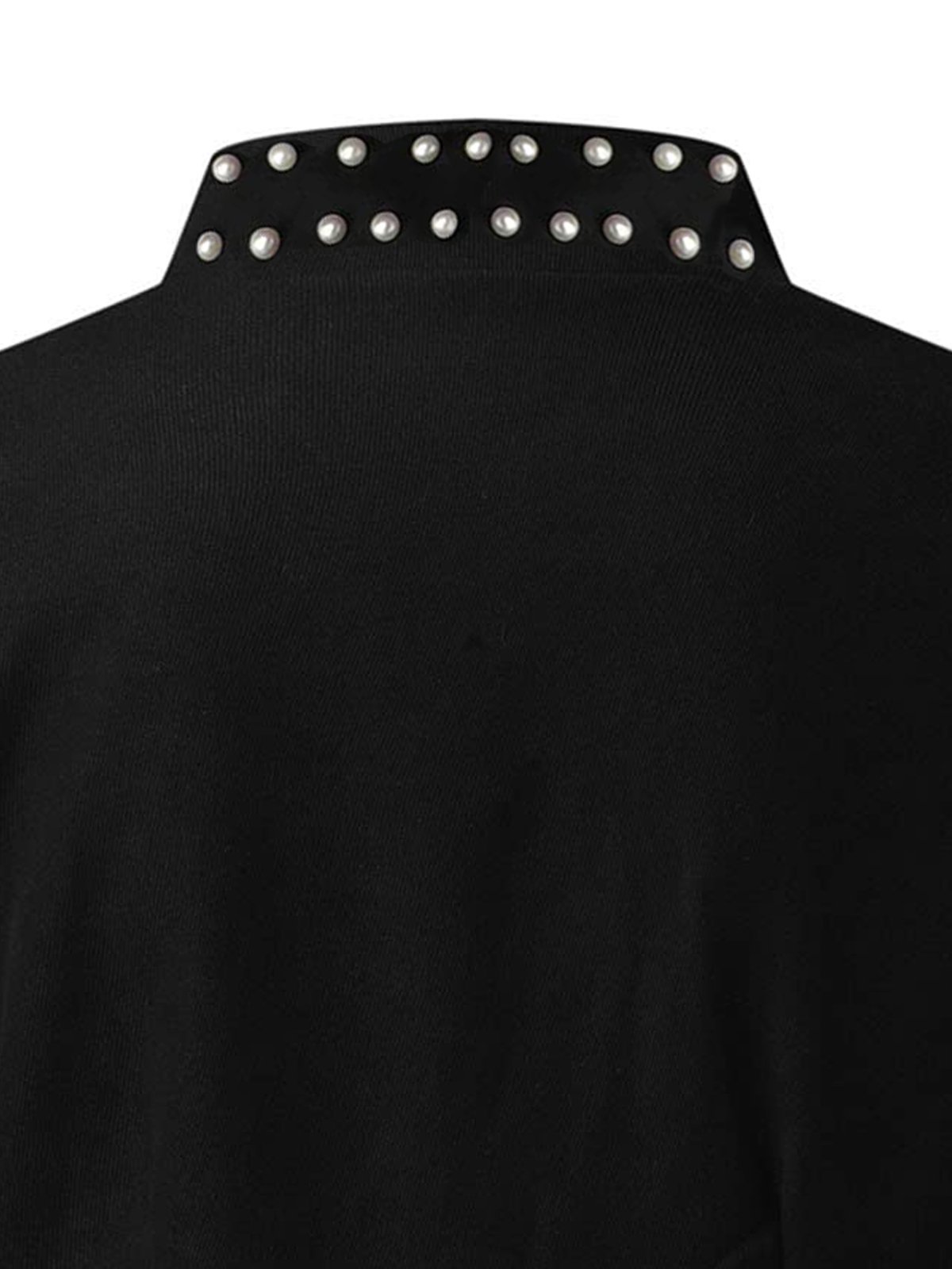 Women's Plain Beaded Regular Loose Jacket