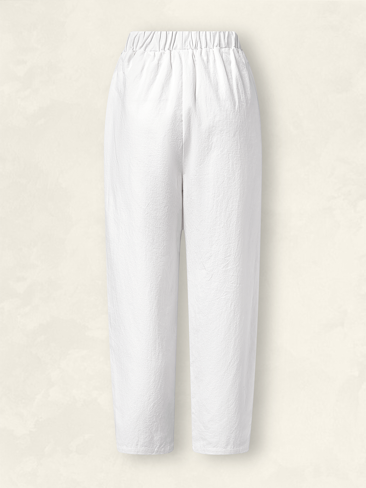 Vacation Casual Loose Cotton Linen Solid Pants