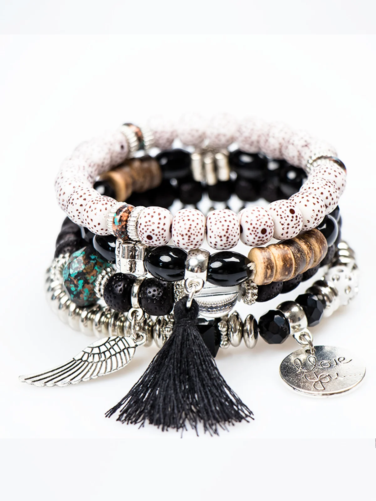 Women Boho Plain All Season Metal Holiday Crystal Chain Bracelets Bracelets