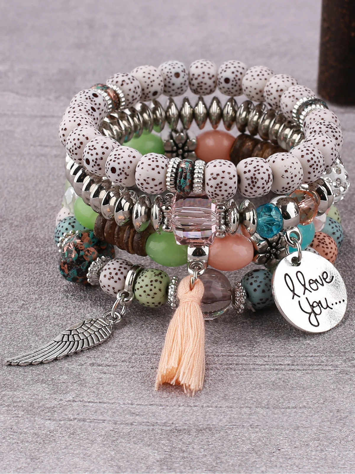 Women Boho Plain All Season Metal Holiday Crystal Chain Bracelets Bracelets