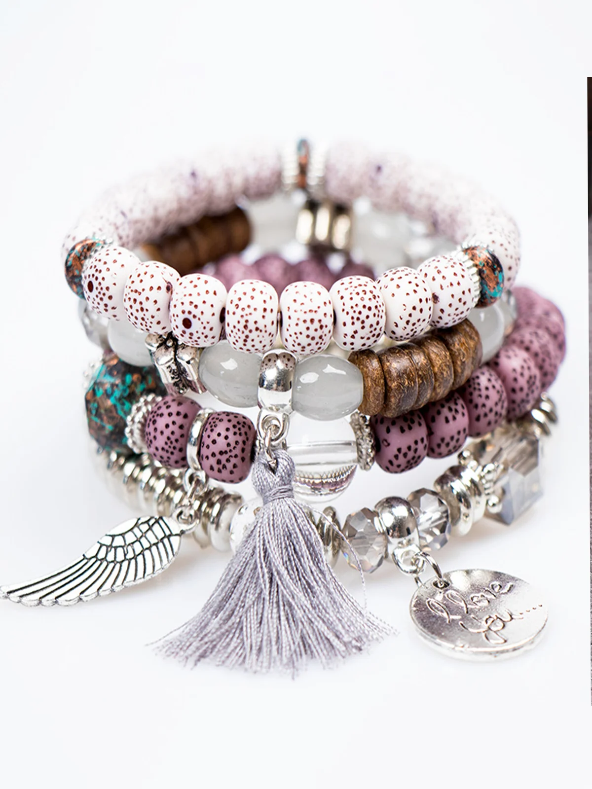 Women Boho Plain All Season Metal Holiday Crystal Chain Bracelets Bracelets