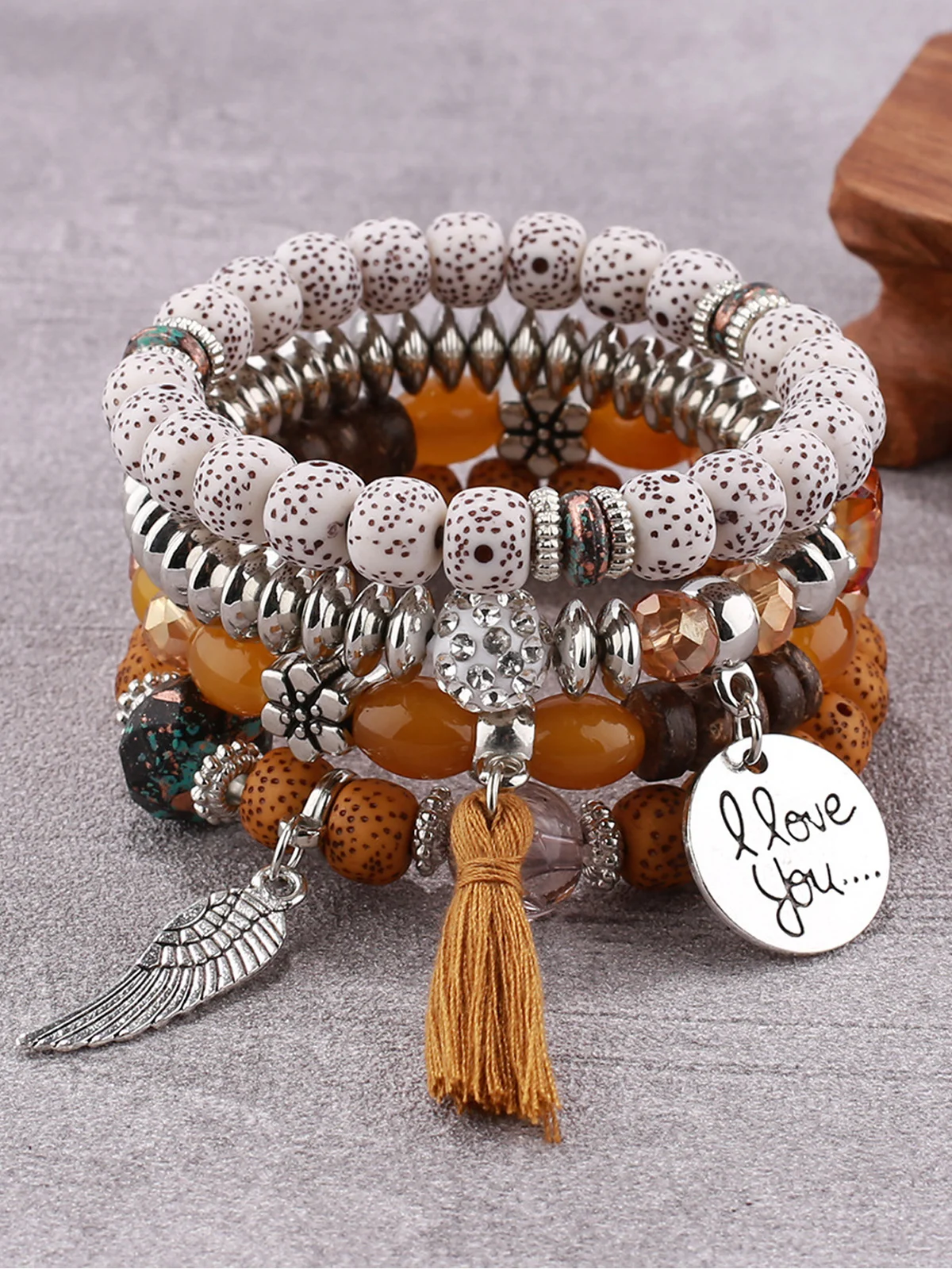 Women Boho Plain All Season Metal Holiday Crystal Chain Bracelets Bracelets