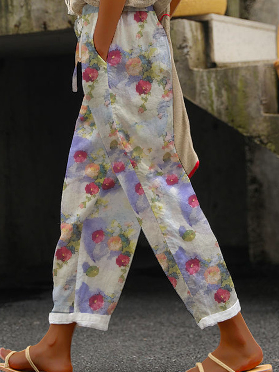 Casual Floral Long Pant