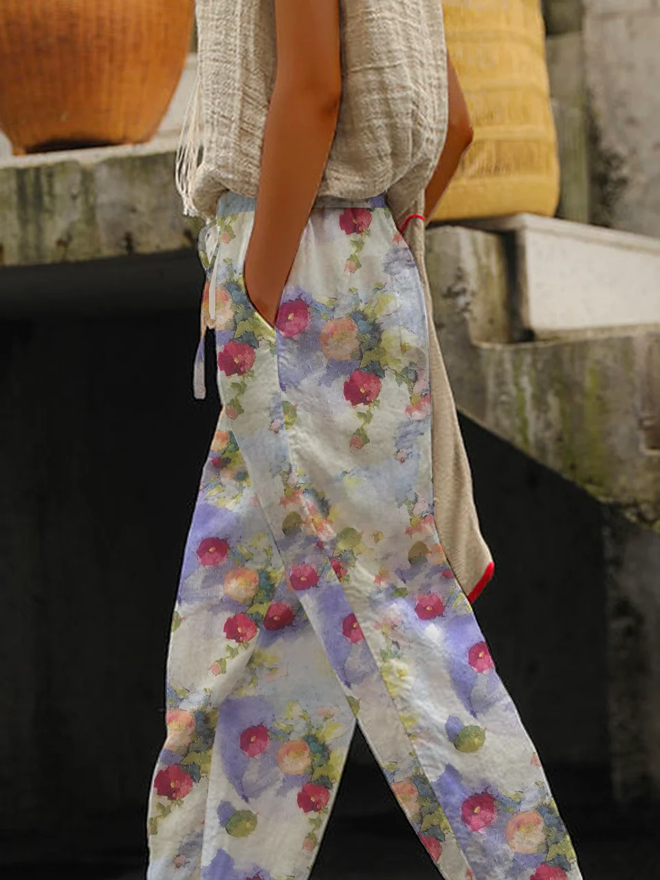 Casual Floral Long Pant