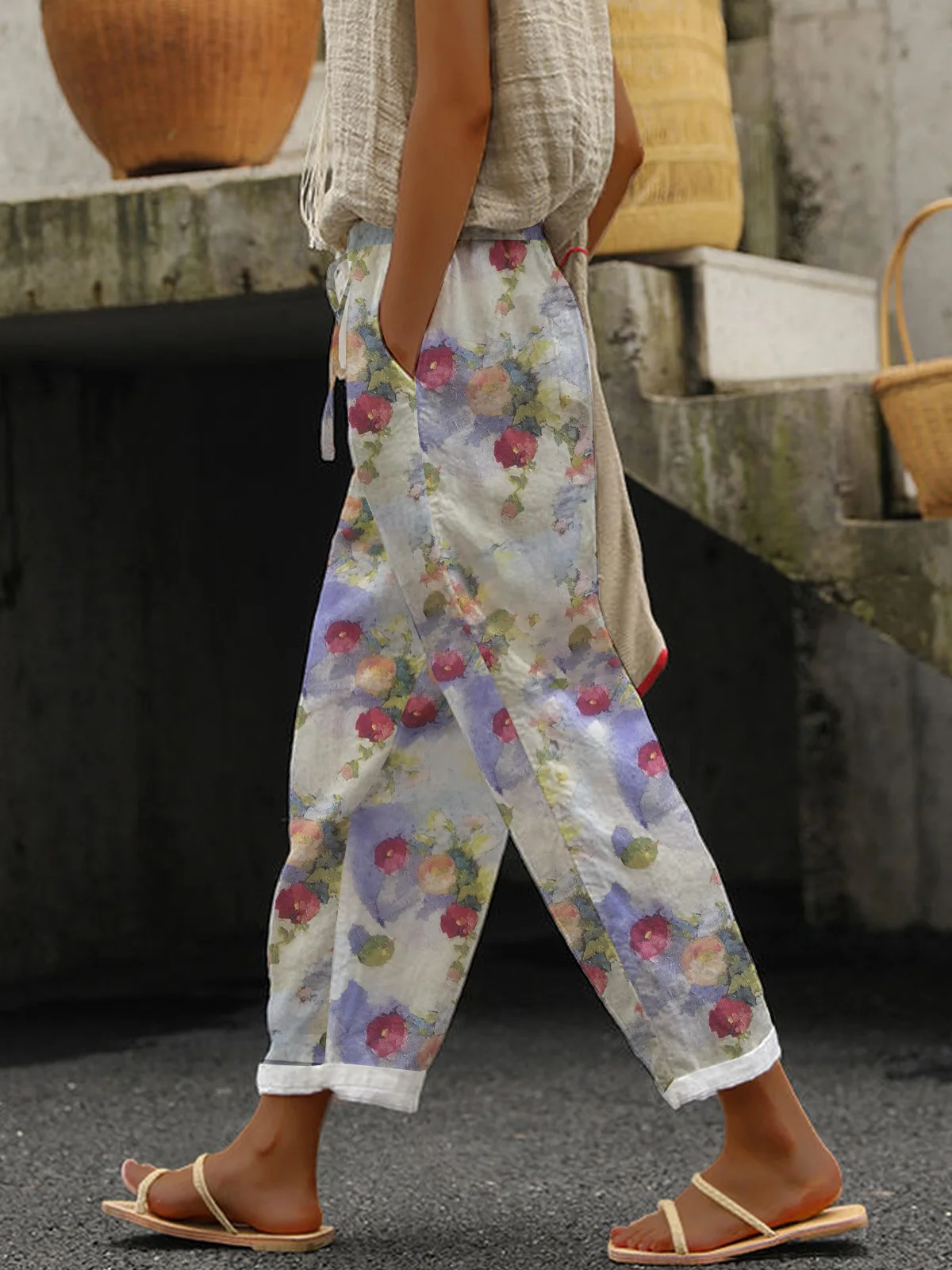 Casual Floral Long Pant