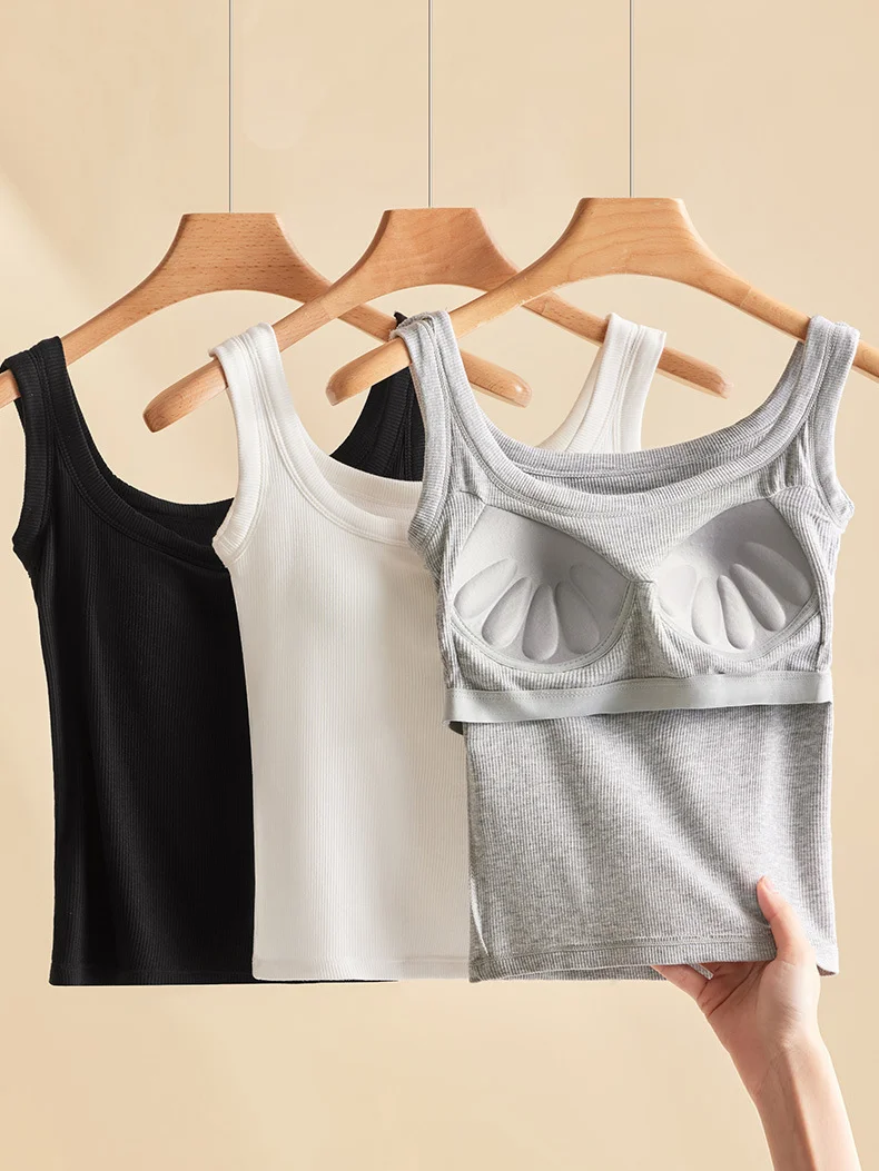 Casual Crew Neck Plain Tank Top