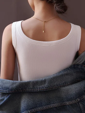 Casual Crew Neck Plain Tank Top