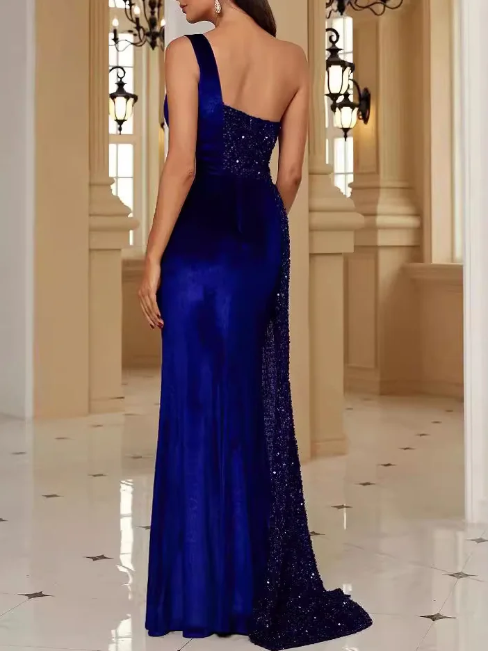 Women Plain Crew Neck Long Sleeve Comfy Sexy Maxi Dress