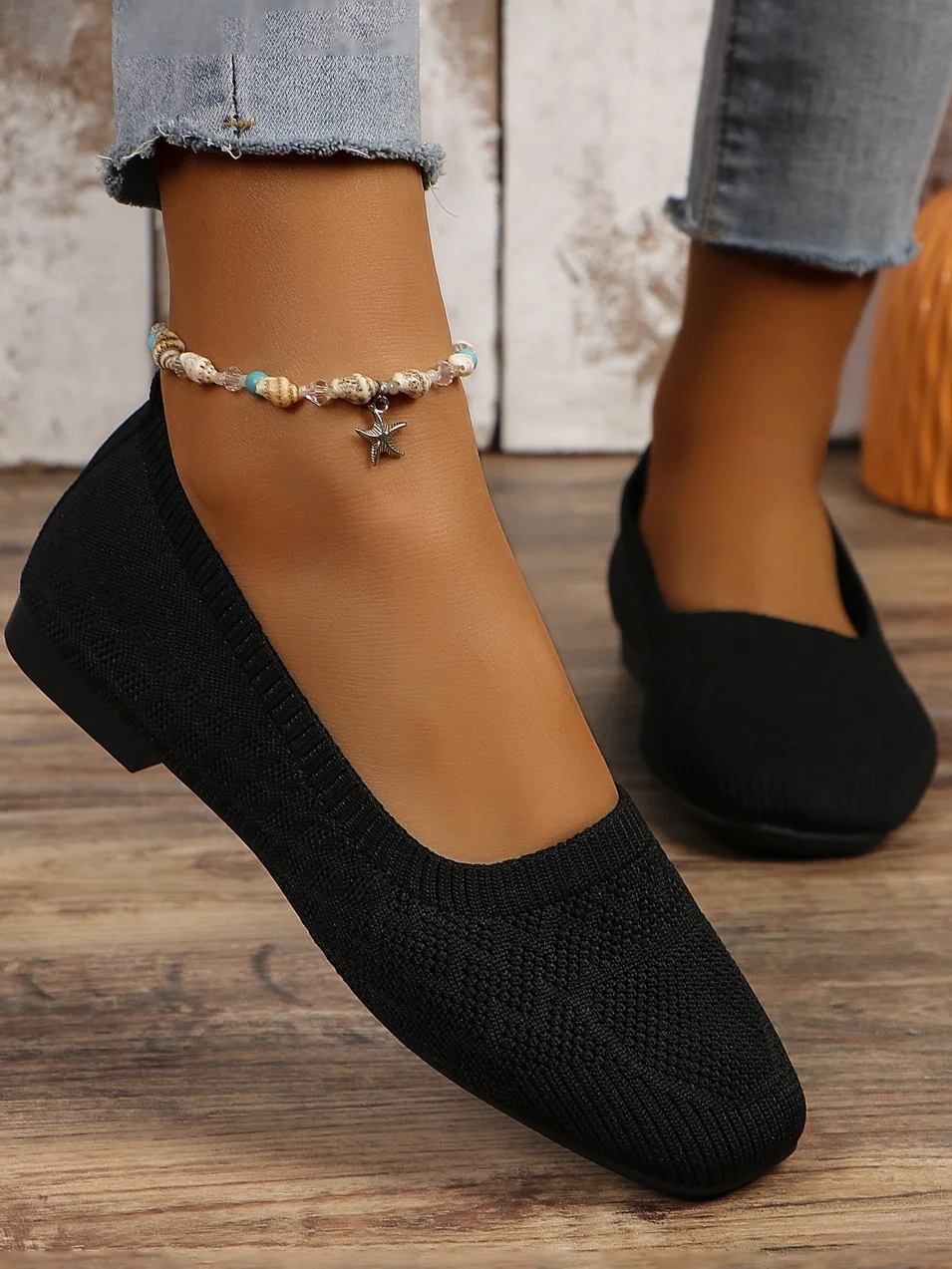 Casual Plain Slip On Flat Heel Shallow Shoes