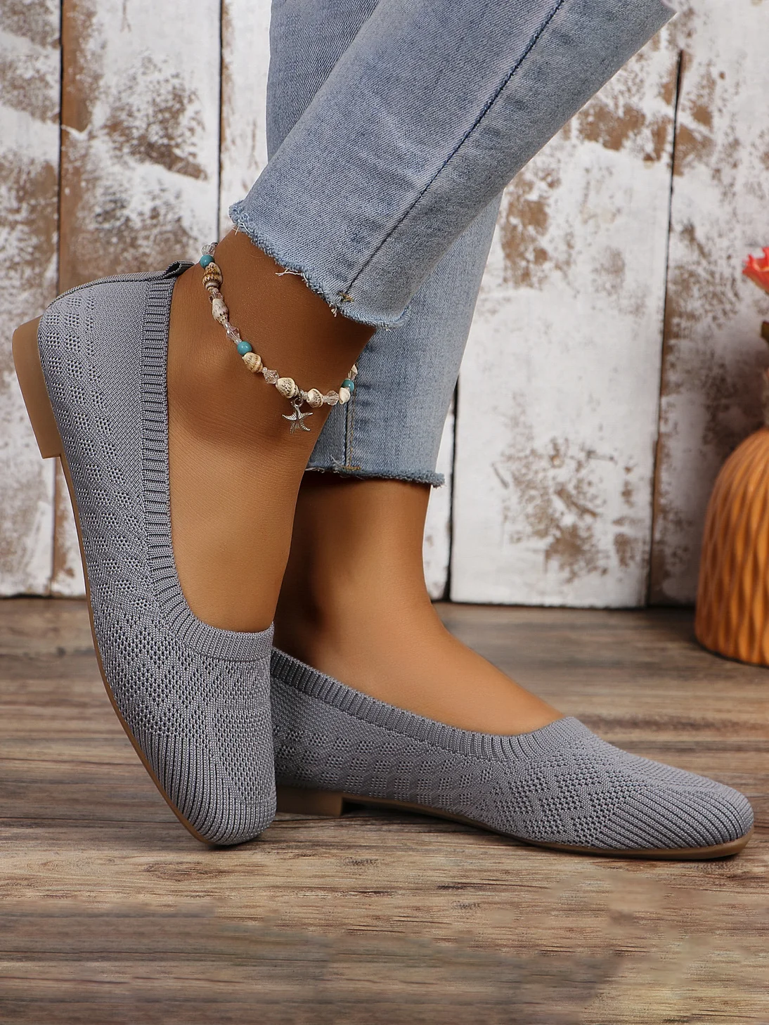 Casual Plain Slip On Flat Heel Shallow Shoes