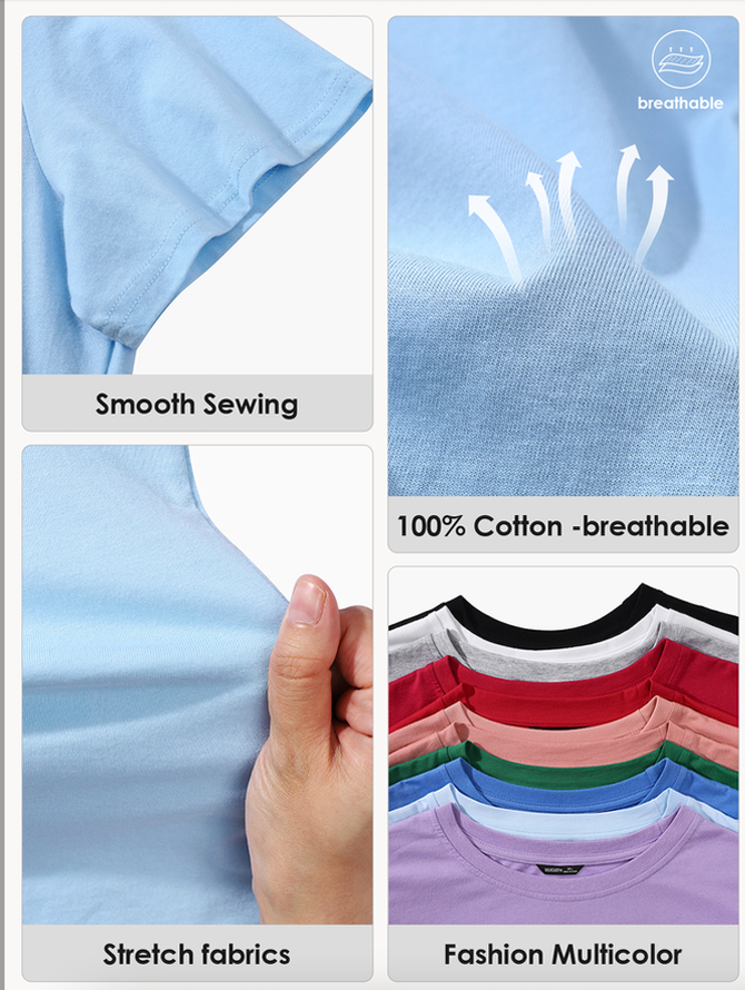 Casual Cute Chicken Art Print Crew Neck Short Sleeve Comfy T-shirt