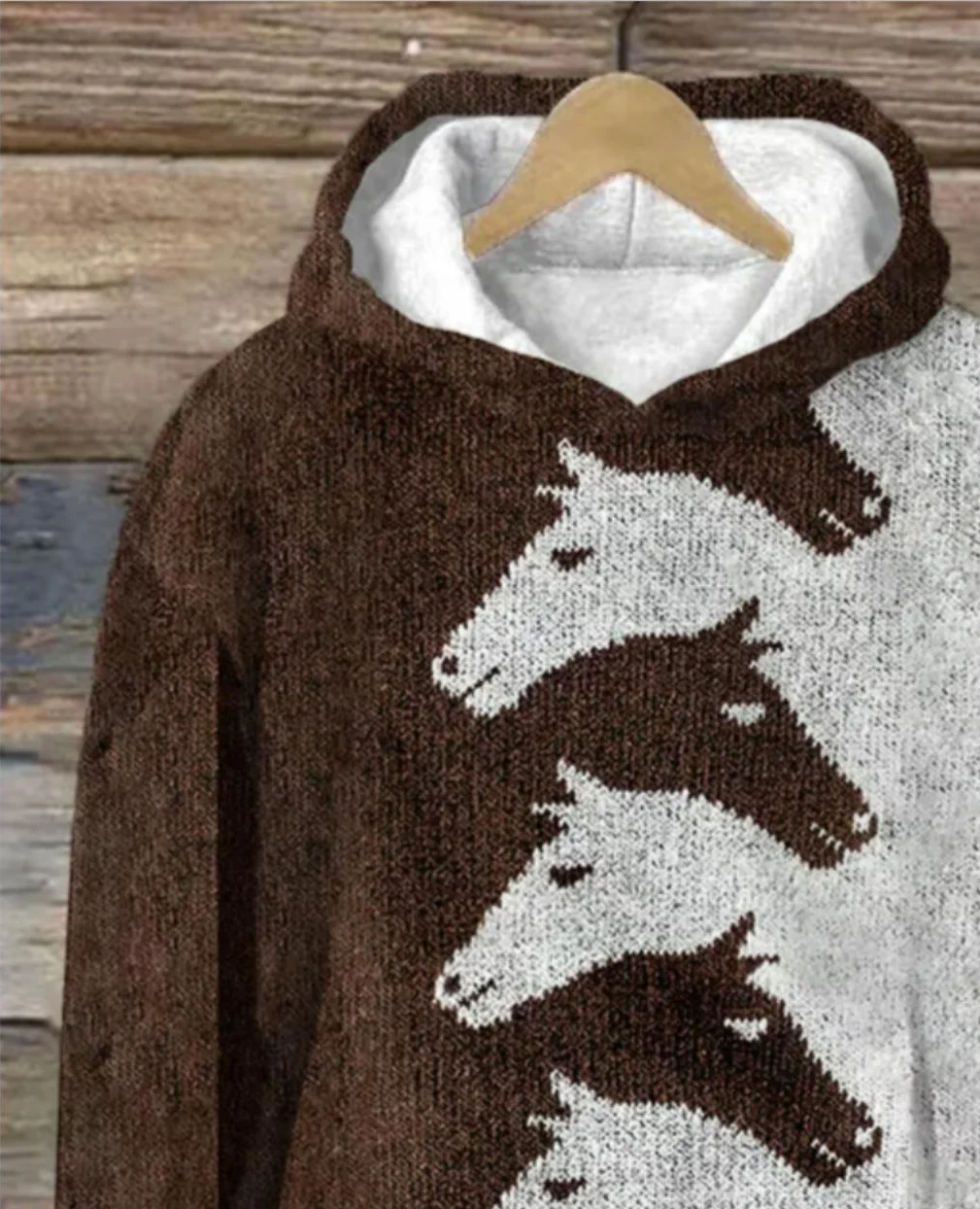 Casual Hoodie Horse Pattern Hoodie
