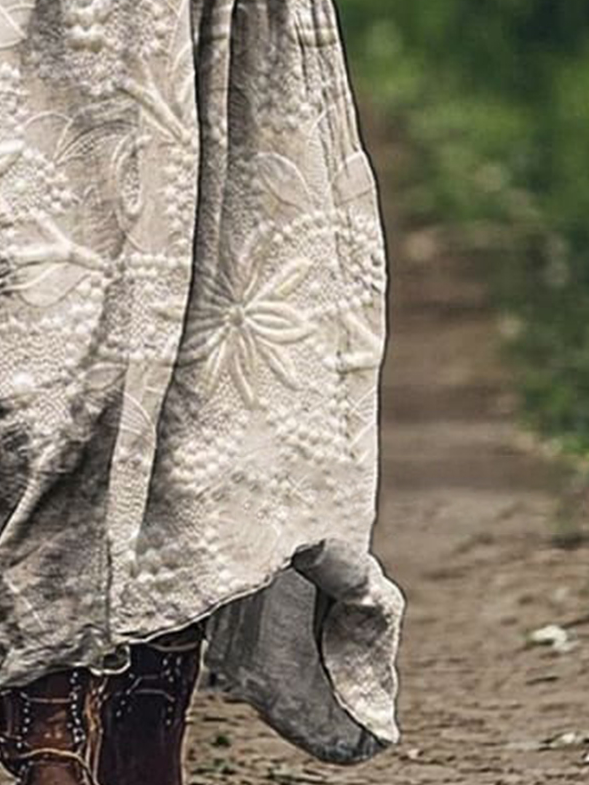 Women Floral V Neck Long Sleeve Comfy Casual Maxi Dress