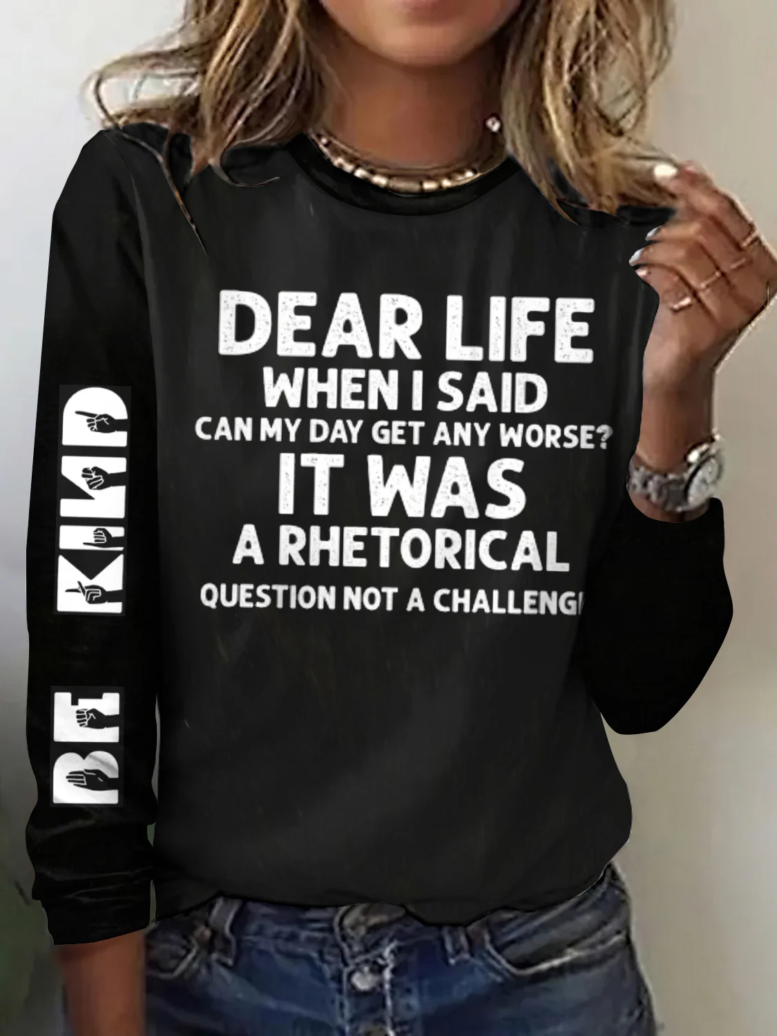 Casual Text Letters Crew Neck Short Sleeve T-shirt