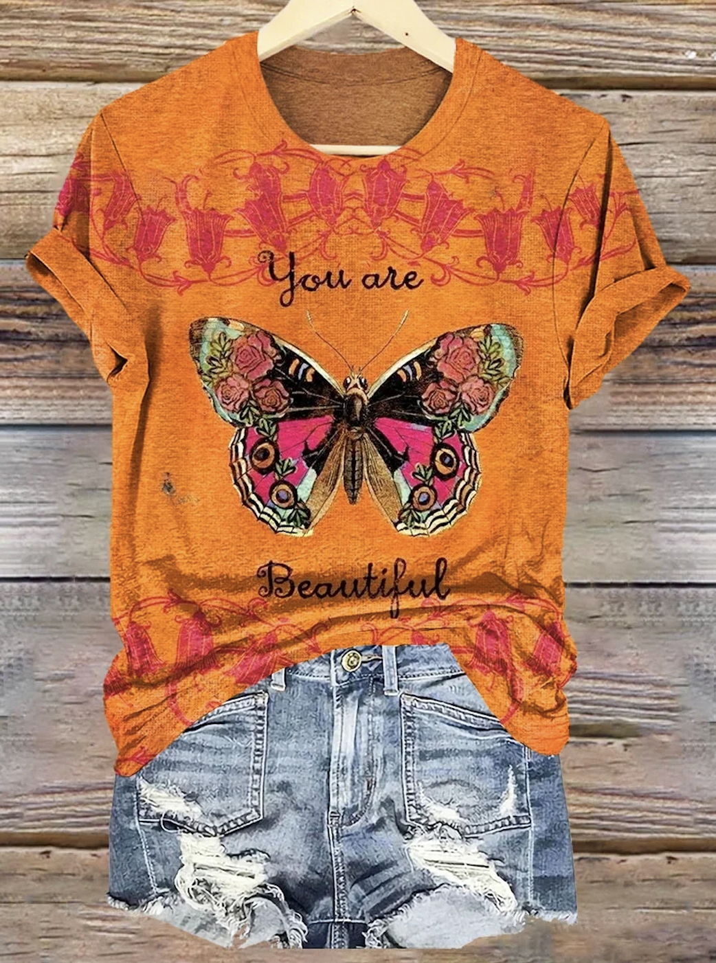 Casual Animal Crew Neck Short Sleeve T-shirt