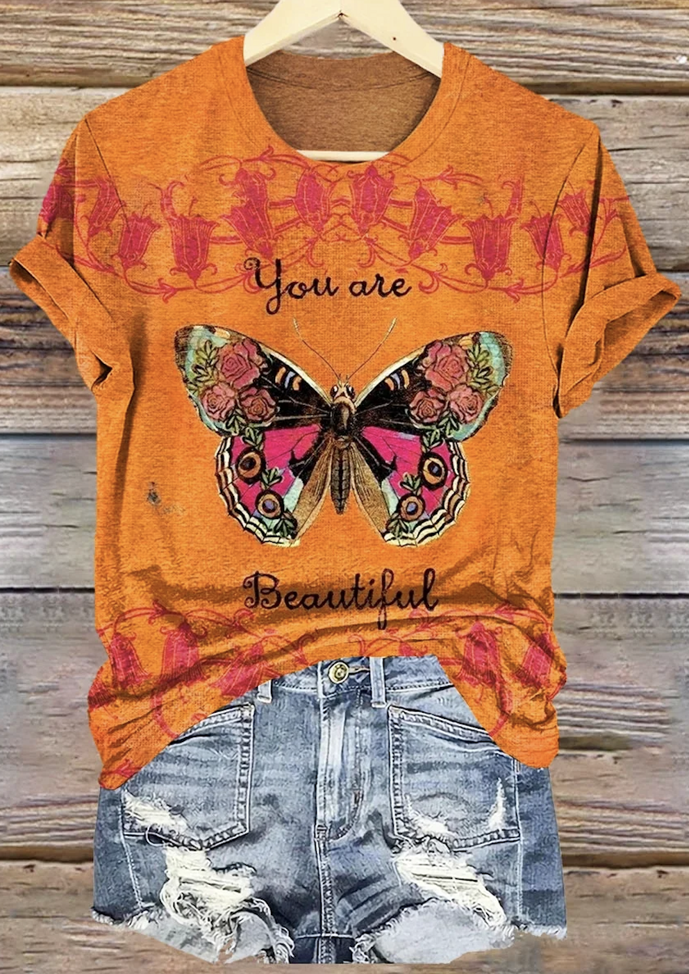 Casual Animal Crew Neck Short Sleeve T-shirt