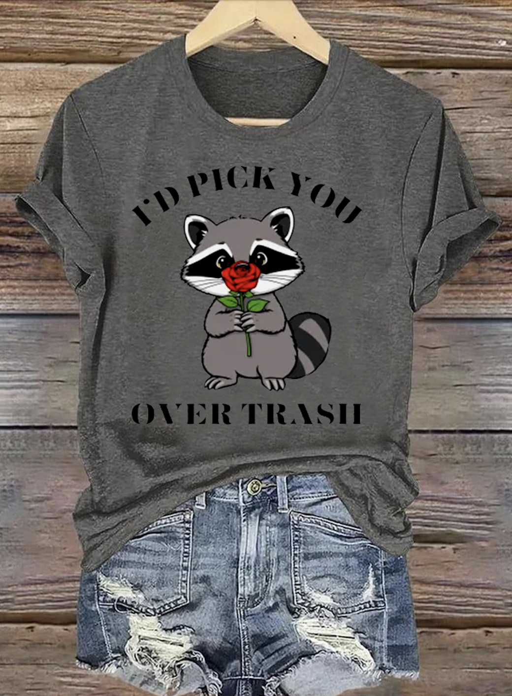 Casual Animal Crew Neck Short Sleeve T-shirt