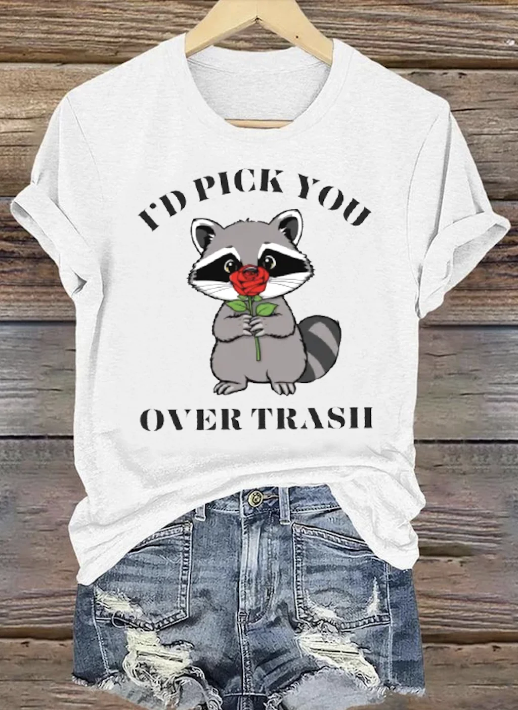 Casual Animal Crew Neck Short Sleeve T-shirt