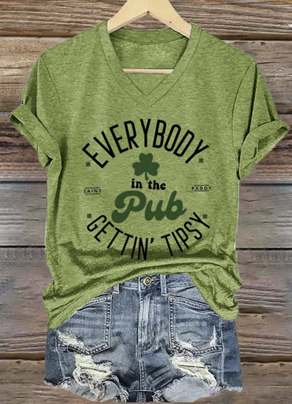 Casual Text Letters Crew Neck Short Sleeve T-shirt