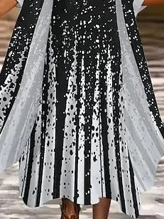 Women Floral Crew Neck Three Quarter Sleeve Comfy Casual Printing Coat With Dress Two-Piece Set