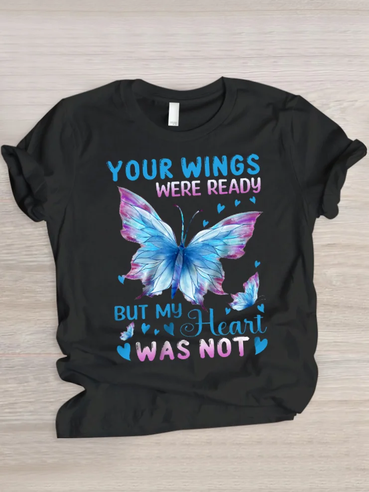 Casual Animal Crew Neck Short Sleeve T-shirt