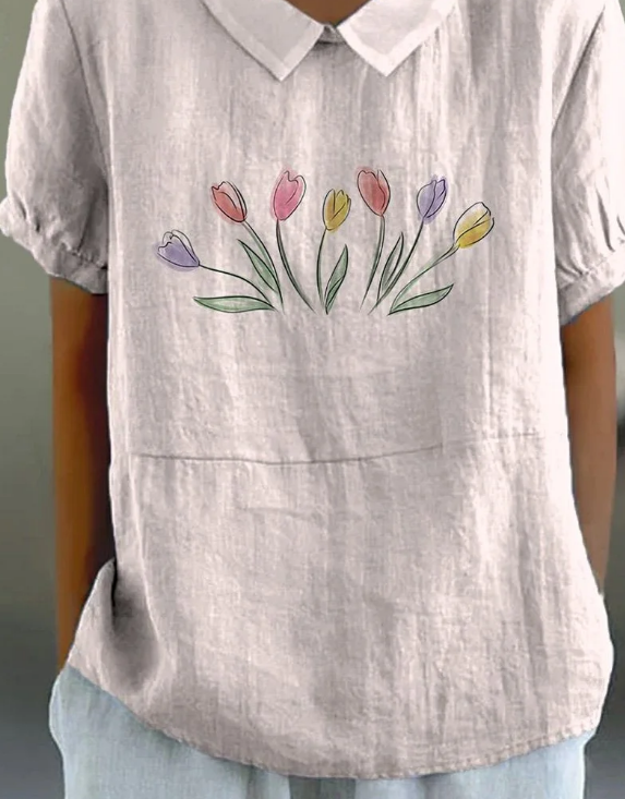 Women Tulip Casual Women's Day Blouse