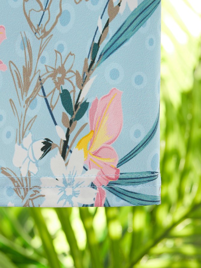 Casual Floral V Neck Sleeveless T-shirt